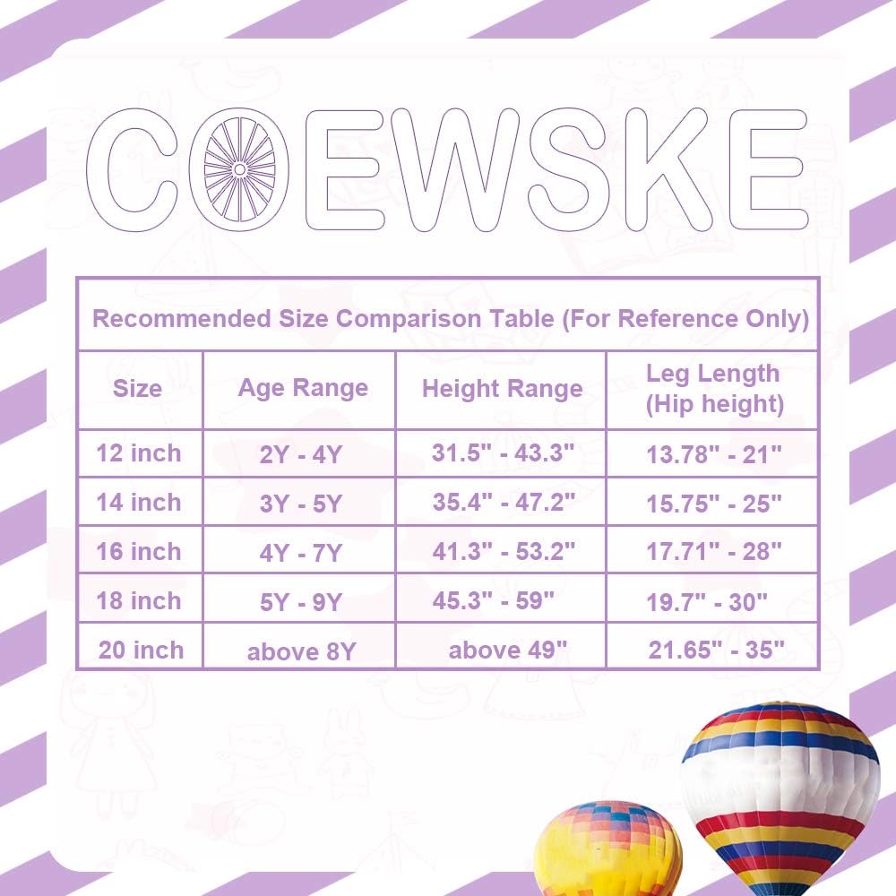COEWSKE Kid's Bike Steel Frame Children Bicycle Little Princess Style 16 Inch with Training Wheel, Light Purple