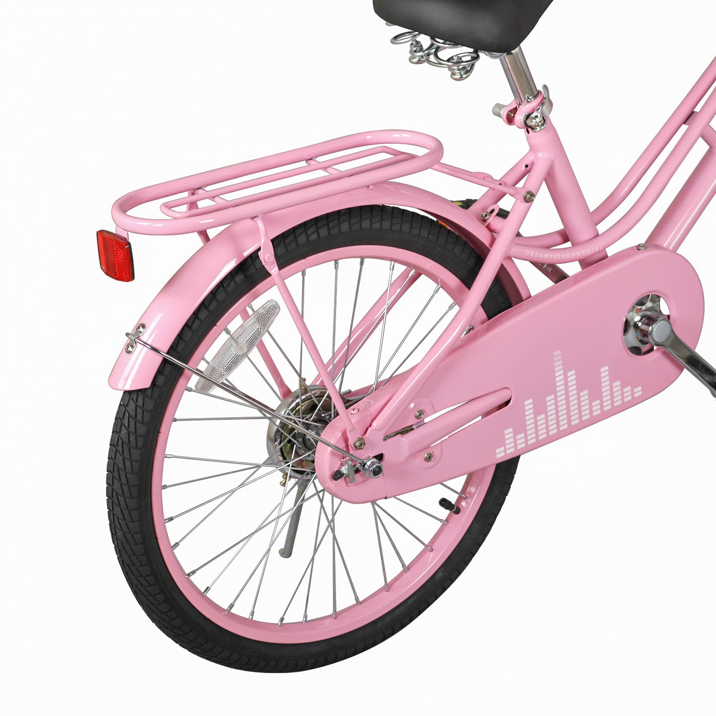 COEWSKE 20 Inch Kids Bike Fantasy-Style Children Leisure Bicycle with Basket Kickstand Included Fit for 6-9 Years Old Or 49-57 Inch Kids, Pink