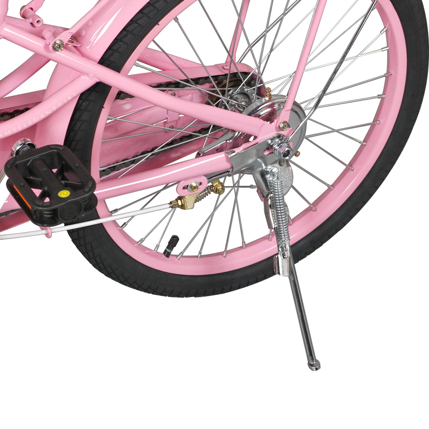 COEWSKE 20 Inch Kids Bike Fantasy-Style Children Leisure Bicycle with Basket Kickstand Included Fit for 6-9 Years Old Or 49-57 Inch Kids, Pink