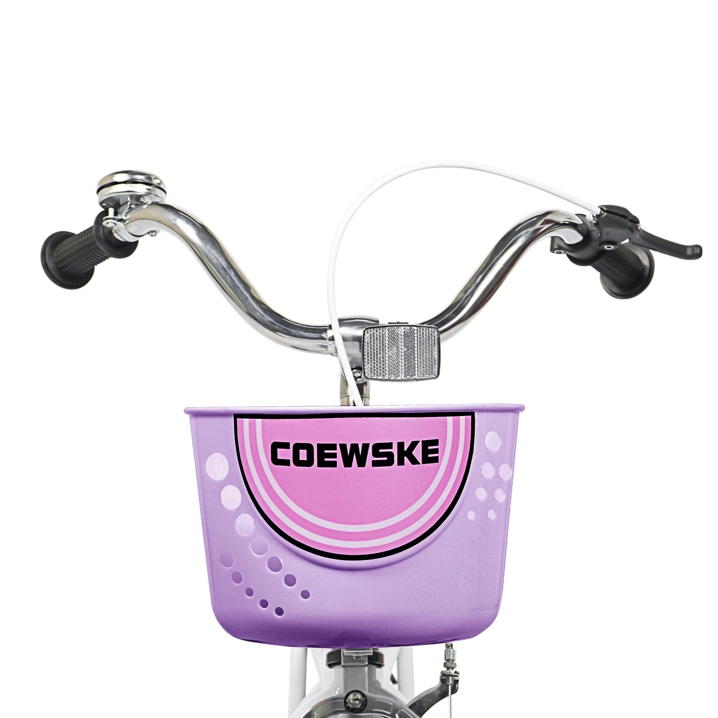 COEWSKE Kid's Bike Steel Frame Children Bicycle 18 Inch with Training Wheel, Purple