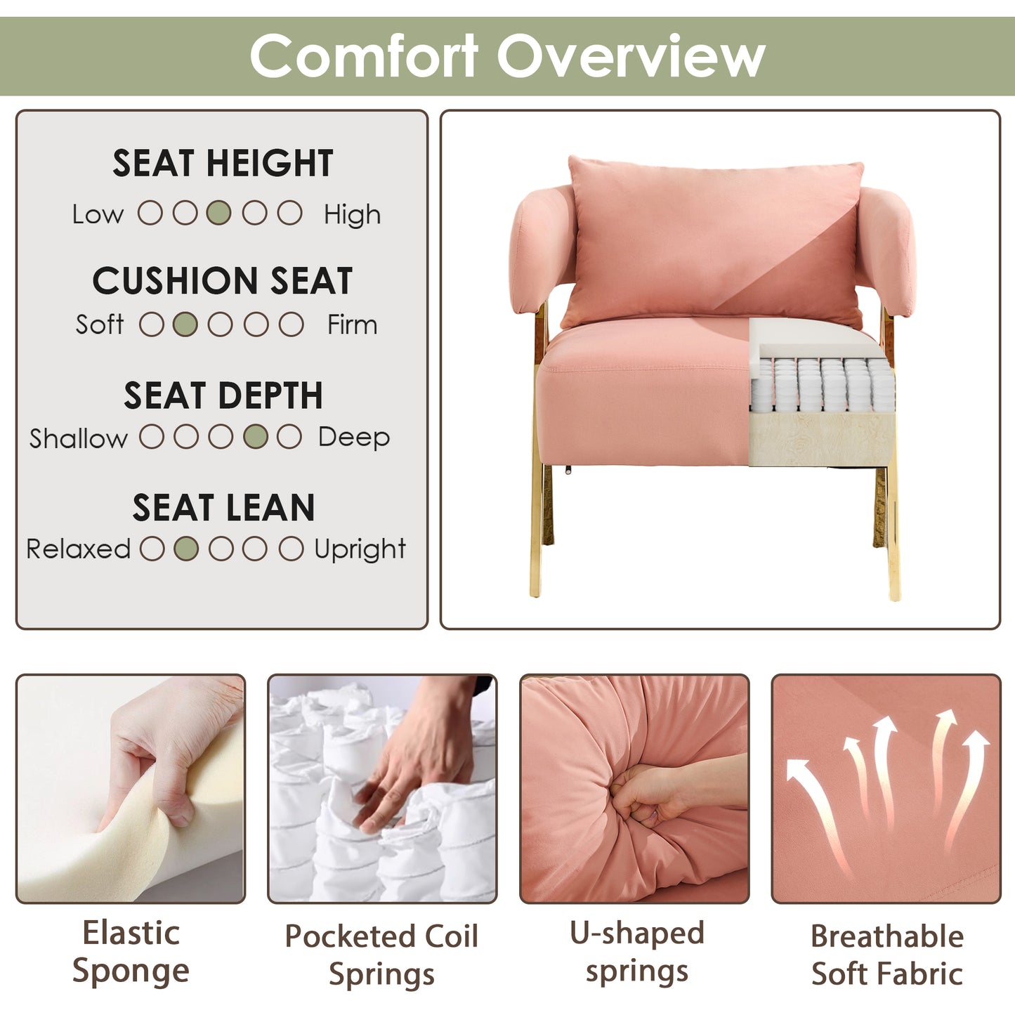 STHOUYN Modern Pink Accent Chairs Set of 2, Velvet Barrel Accent Chair for Living Room Bedroom, Comfy Reading Armchairs (2, Pink)