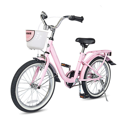 COEWSKE Kid's Bike Steel Frame Children Bicycle 20 Inch with Kickstand, Pink