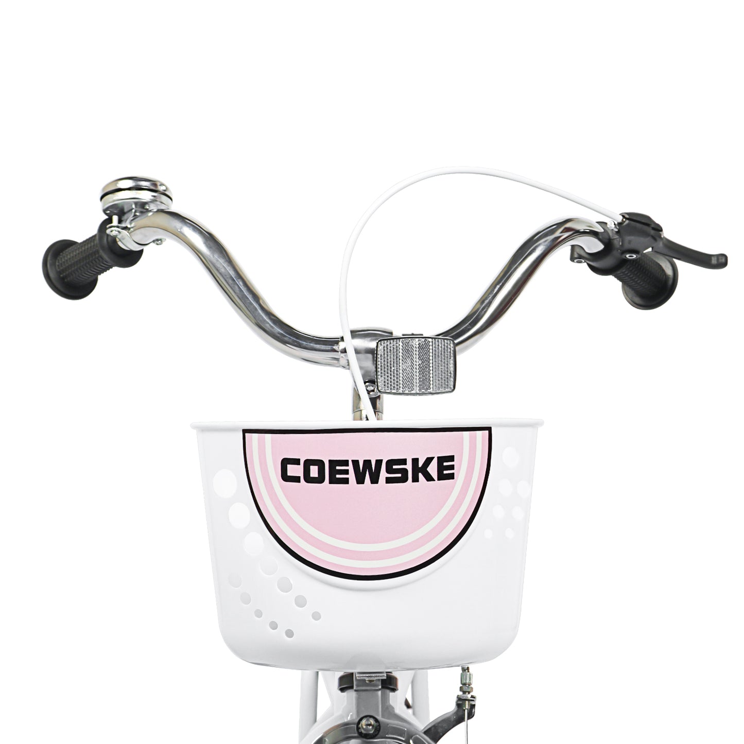 COEWSKE Kid's Bike Steel Frame Children Bicycle 18 Inch with Training Wheel, Pink